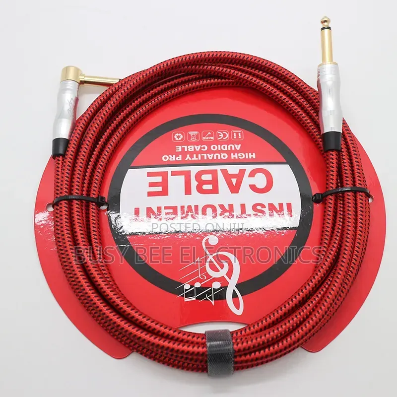 6.35 Guitar Audio Cable Factory Direct Silver Gold Plated
