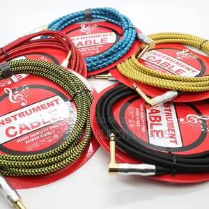 6.35 Guitar Audio Cable Factory Direct Silver Gold Plated
