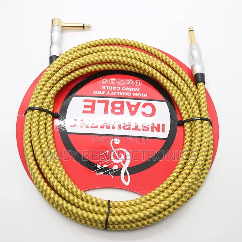 6.35 Guitar Audio Cable Factory Direct Silver Gold Plated