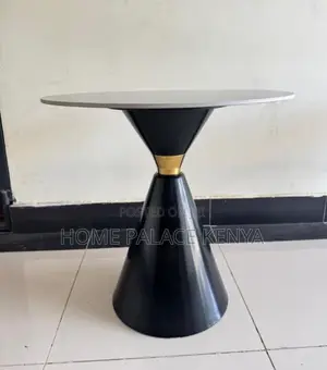 Round Table: White Marble Top Accent End Table