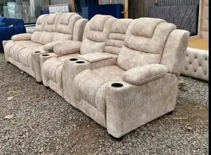 Cream Classy 7 Seater Leather Sofa