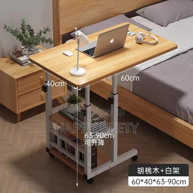 *Adjustable C - Shaped Side Table With Wheels* - thumbnail 2