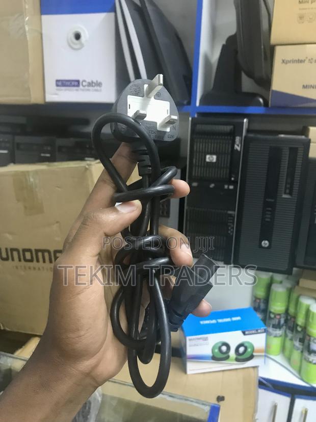 Genuine 1.5m Black Flower Cable - 3 Prong Cloverleaf Power Cord