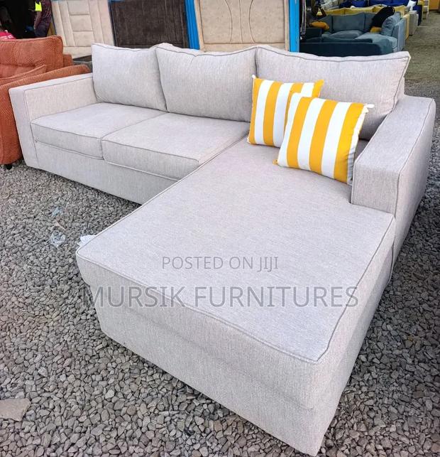 Stylish Grey L Shaped 7 Seater Sofa