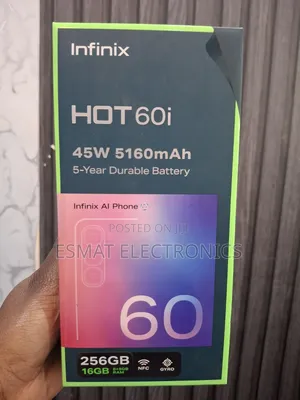 New Infinix Hot 60i 256 GB Black