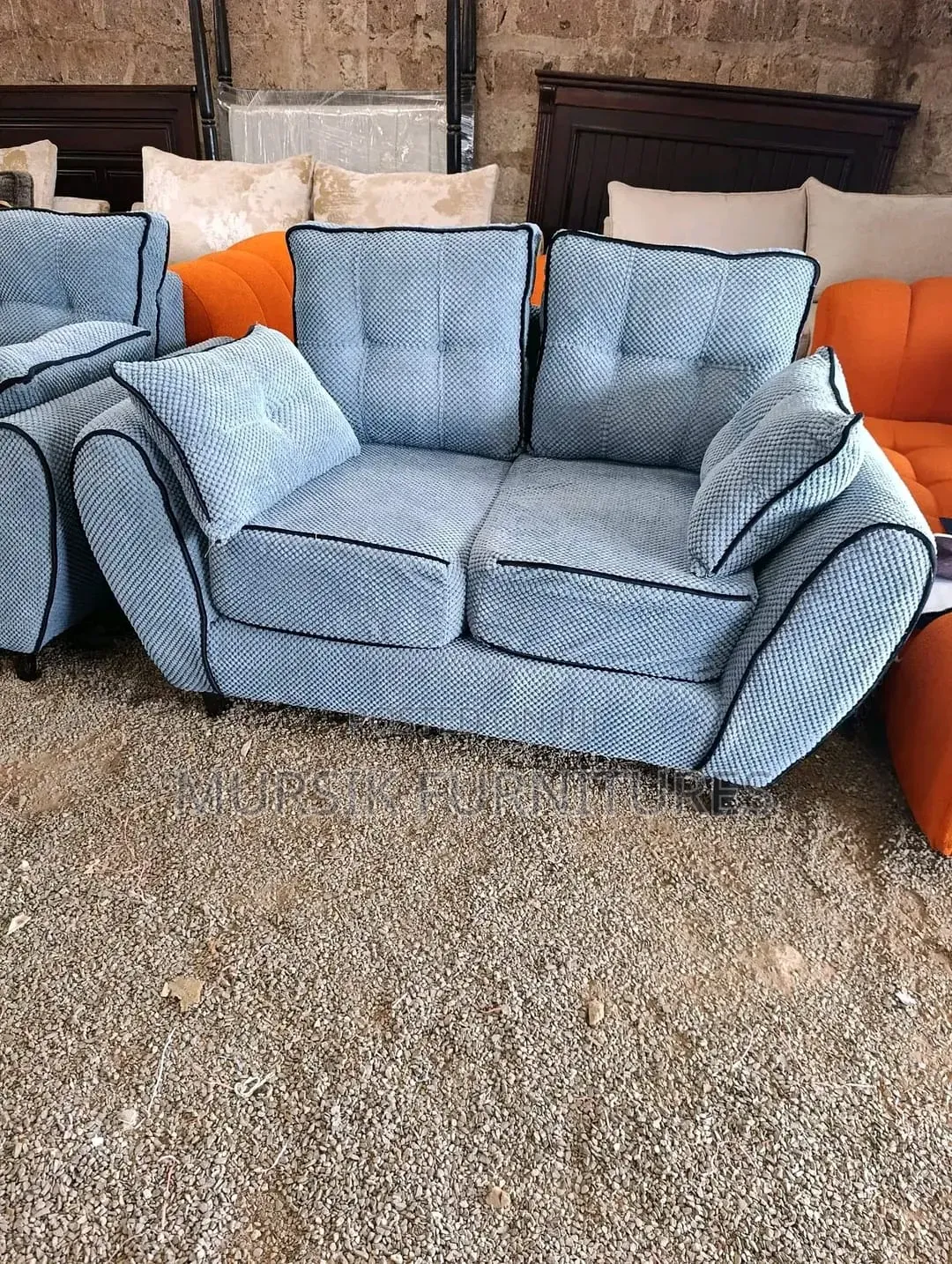 Cute Grey 2 Seater Sofa