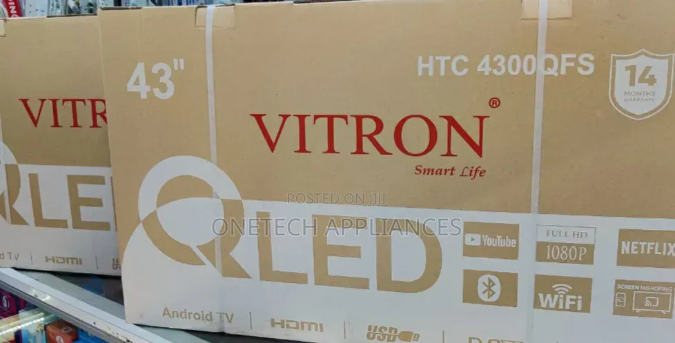 Vitron 43 Inch Qled Smart Tv 4300qfs Full Hd 1080p Youtube Bt