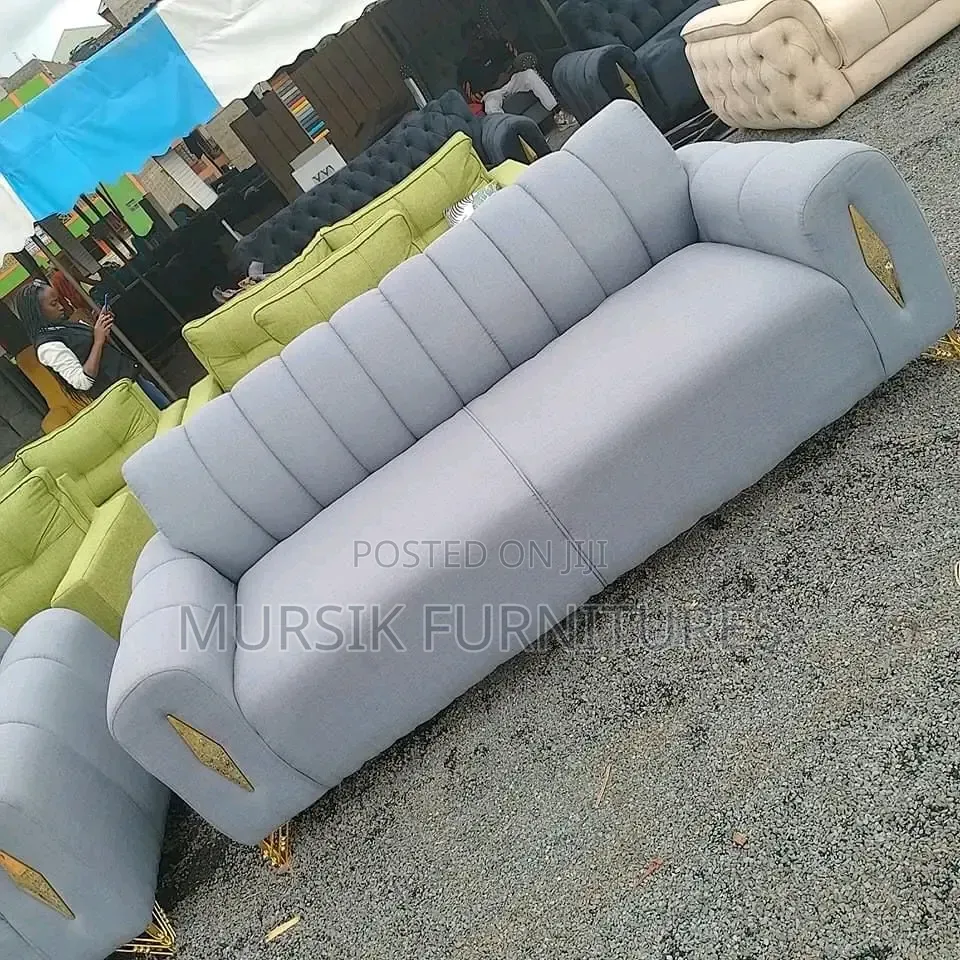 Cream Woolen Excquisite 3-Seater