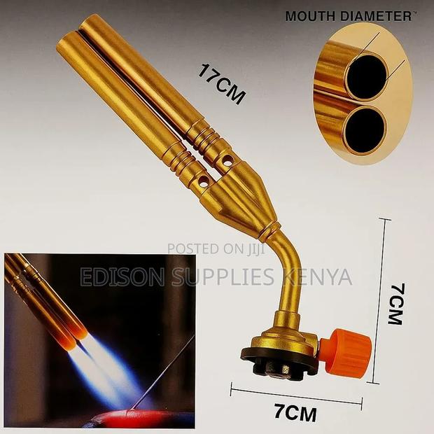 Twin Flame Gun, Brazing Gun, Gas Blow Torch Welding Torch Twin Cyclone - thumbnail 3