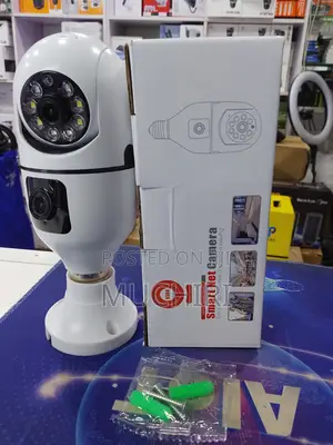 V380 Dual Lens Bulb PTZ Wifi Camera