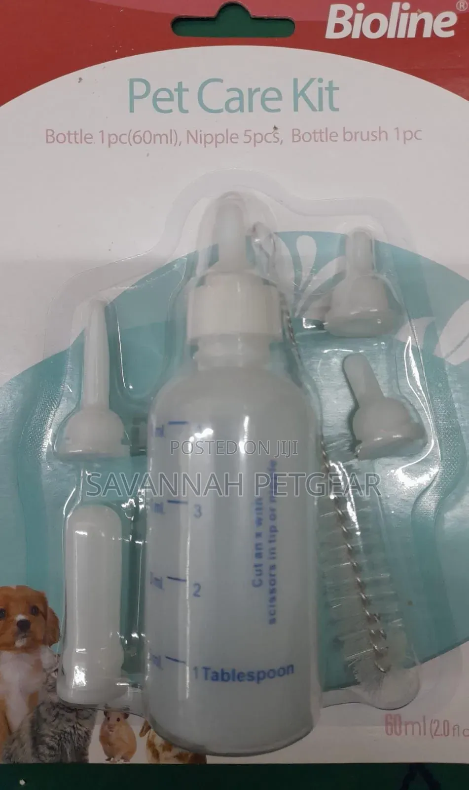 Bioline Pet Nursing Care Kit With 60ml Bottle for Puppies and Kittens.