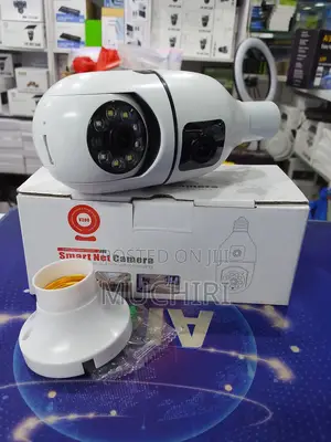 V380 Smart Dual Lens Bulb Security Camera 360°