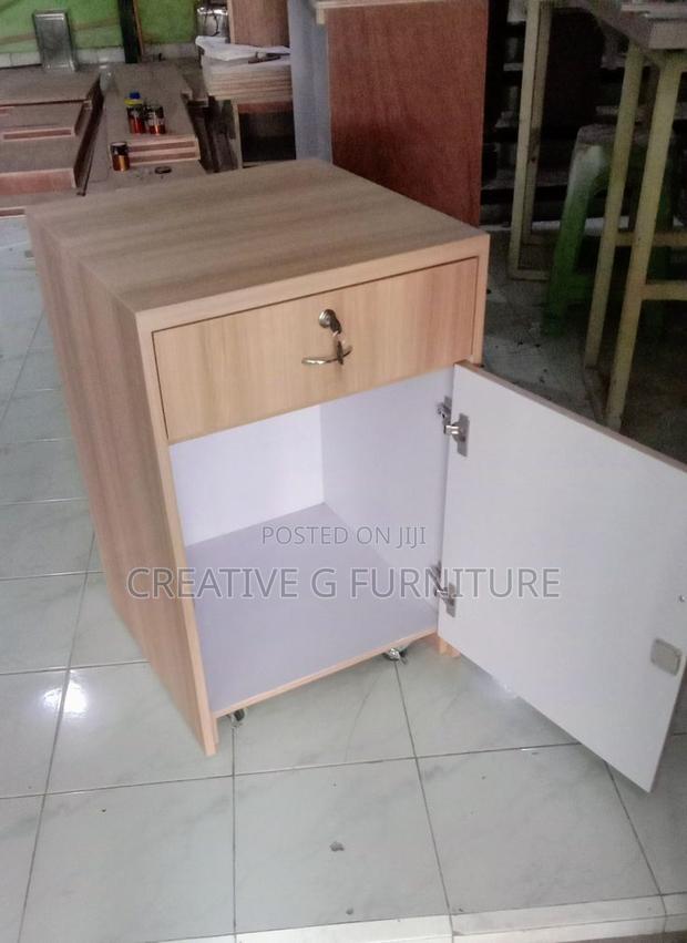 Light Wood Mobile Cabinet With Drawer Door - thumbnail 2