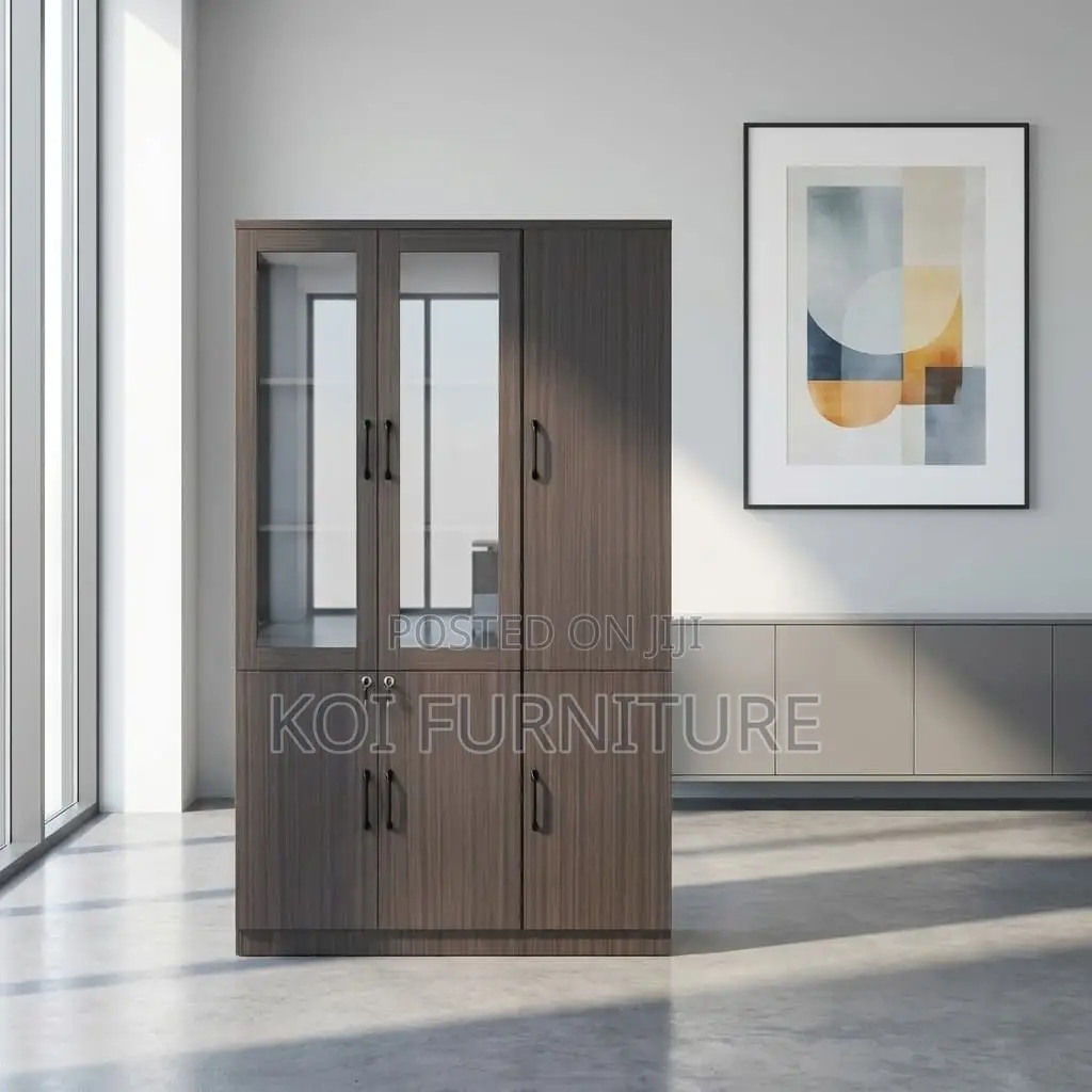 Cabinet : Modern Grey Laminate Executive Wooden Office Storage Cabinet