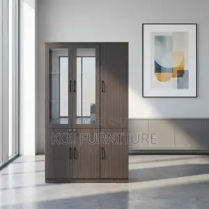 Cabinet : Modern Grey Laminate Executive Wooden Office Storage Cabinet