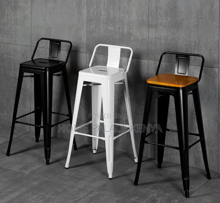 Counter Stool: Heavy Duty Iron Bar Stool With Steady Design