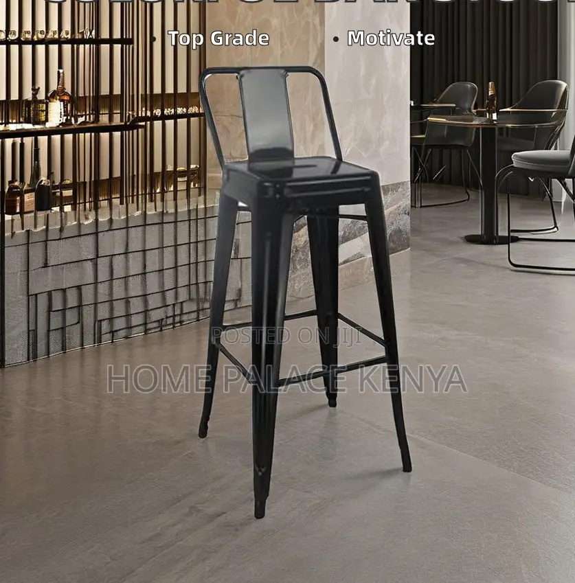 Counter Stool: Heavy Duty Iron Bar Stool With Steady Design