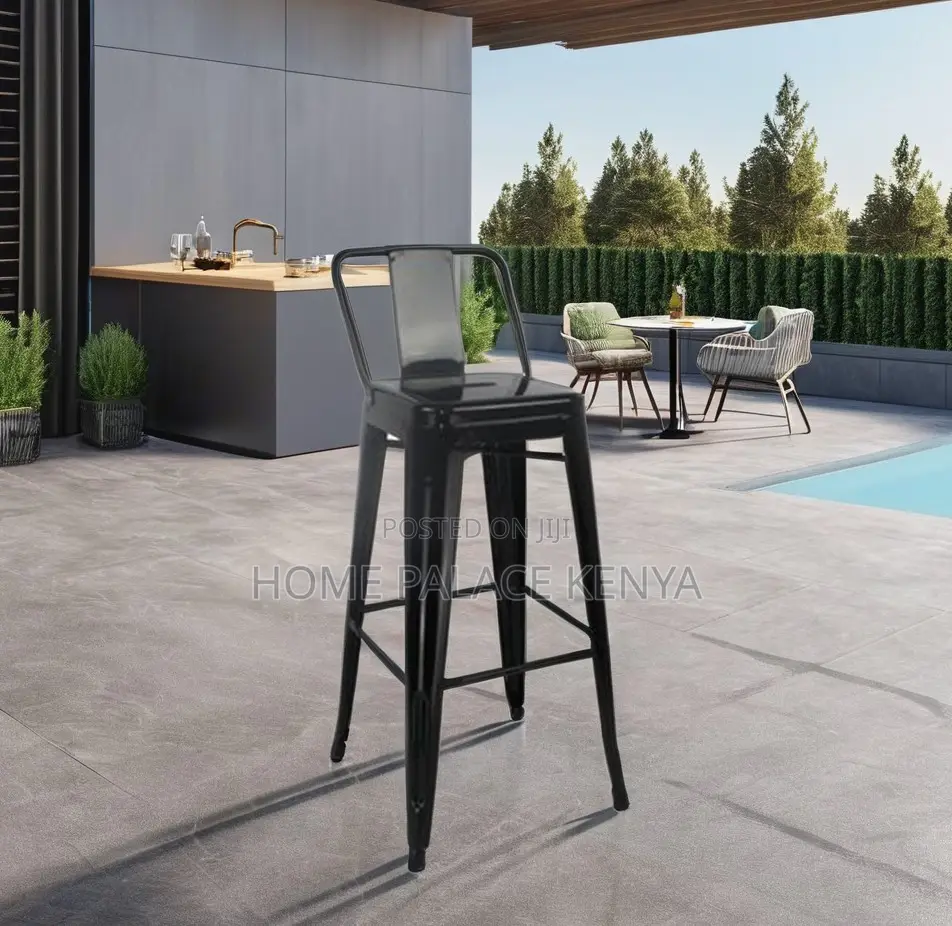Counter Stool: Heavy Duty Iron Bar Stool With Steady Design