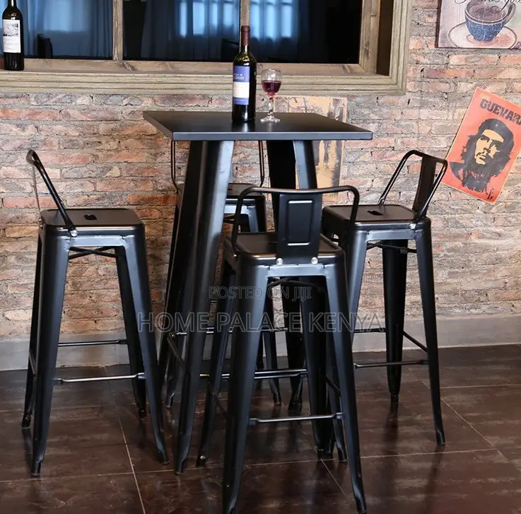 Counter Stool: Heavy Duty Iron Bar Stool With Steady Design