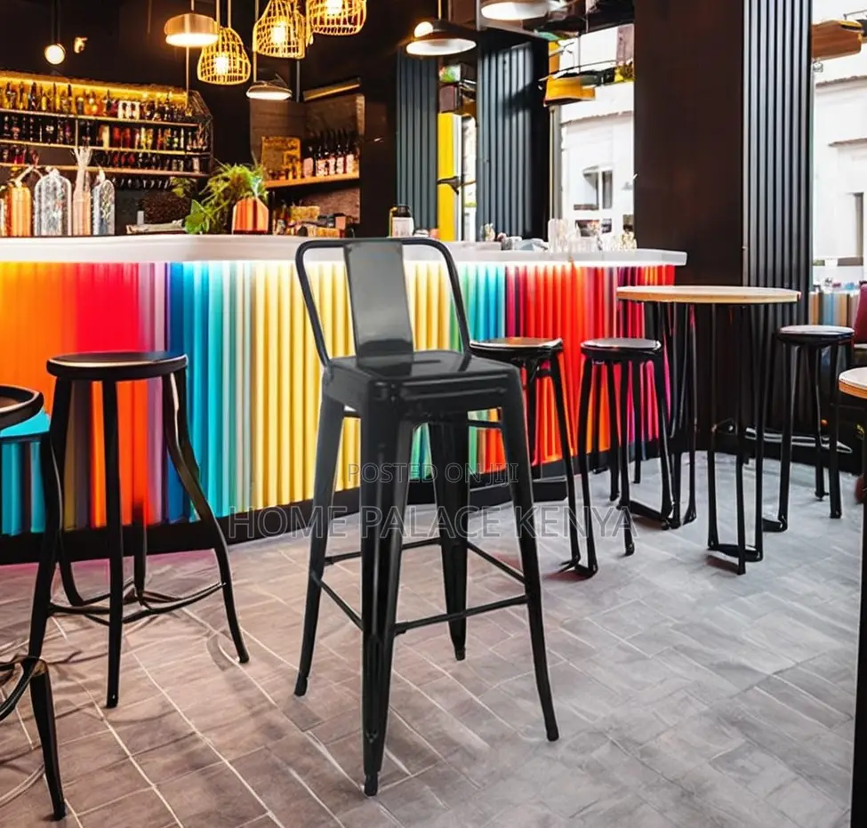 Counter Stool: Heavy Duty Iron Bar Stool With Steady Design