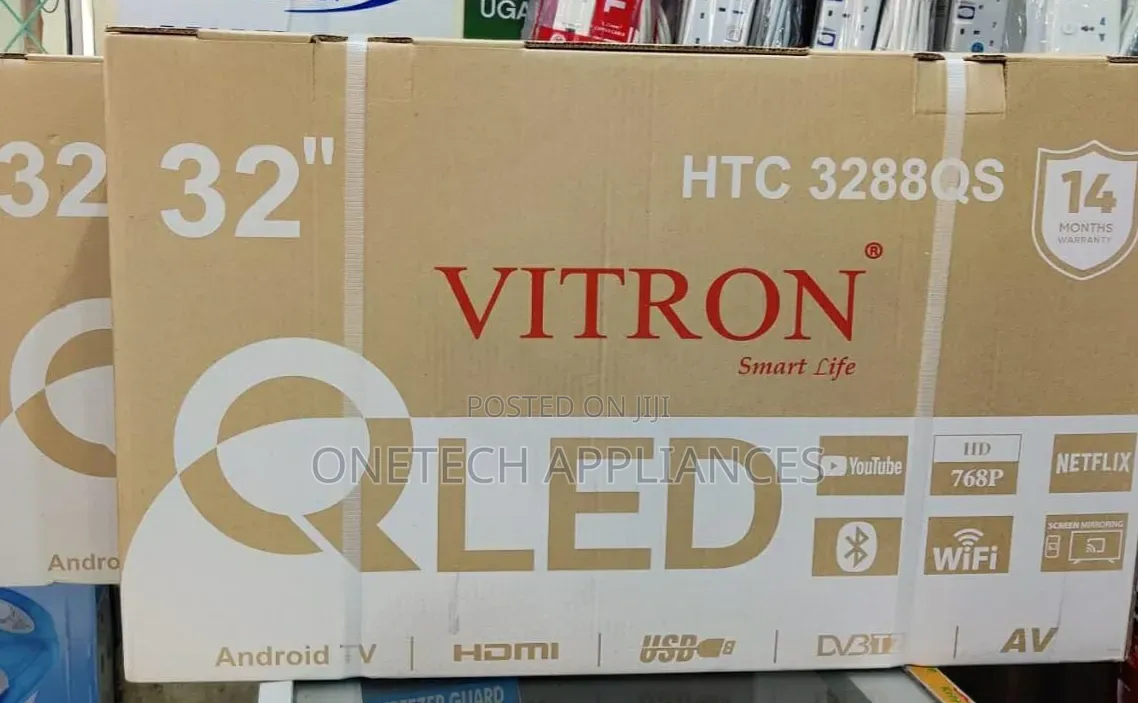 Vitron 32 Inch Qled Smart Tv Hd (720p) – Android Tv, Bluetooth, Wi-Fi