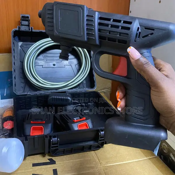 Electric Cordless Handheld Black Pressure Washer With 2 Battery