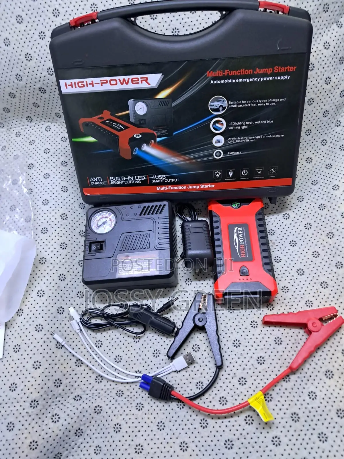 Rechargeable Portable Battery Booster Ideal for Emergency Vehicle