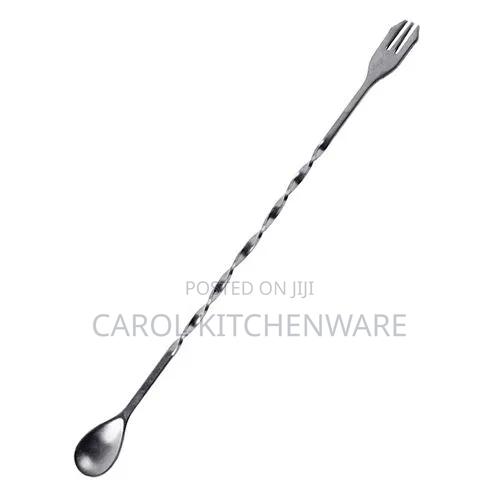 1 Pc Stainless Steel Bar Spoon With Fork - main view