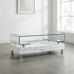 Coffee Table : Modern White Glossy Coffee Table