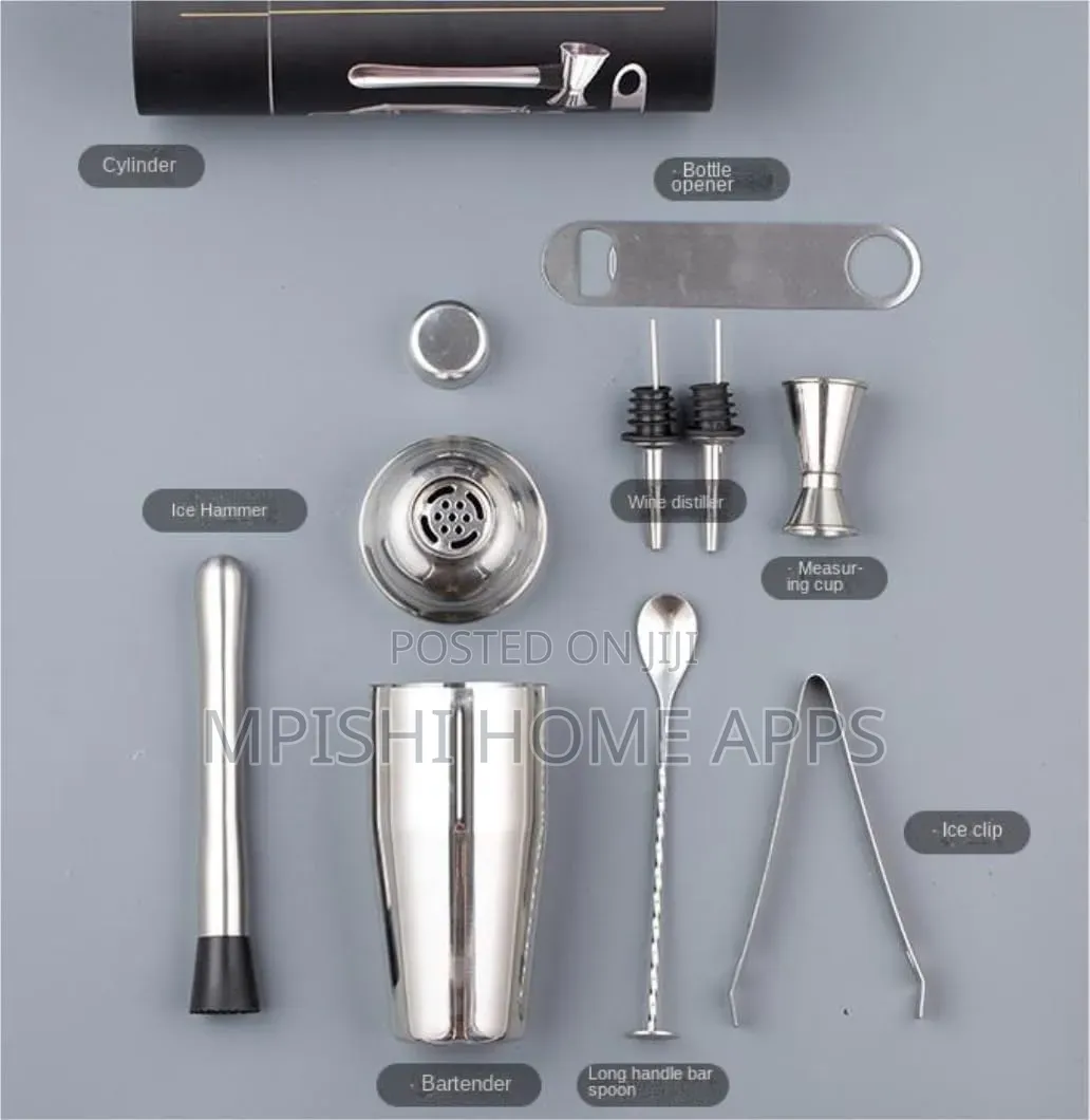 8pcs Stainless Steel Cocktail Shaker Set