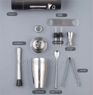 8pcs Stainless Steel Cocktail Shaker Set