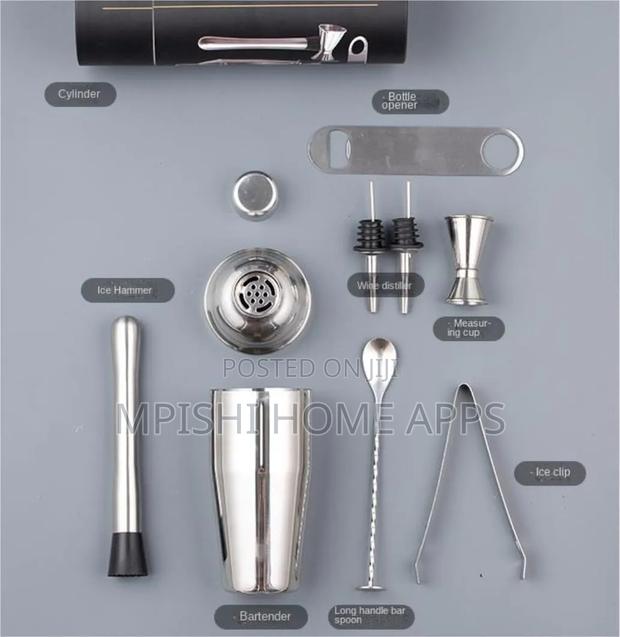 8pcs Stainless Steel Cocktail Shaker Set - thumbnail 2