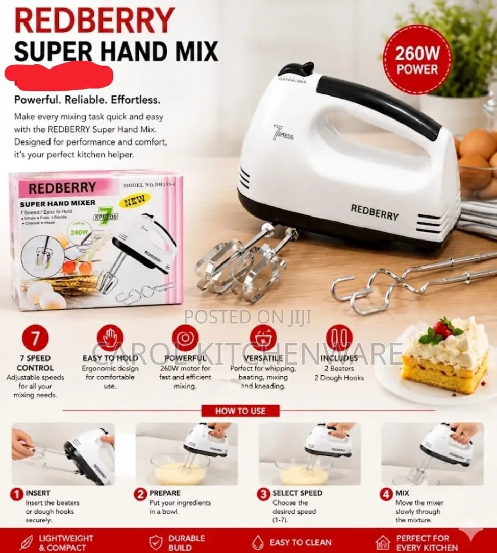 Redberry Hand Mixer / Electric Hand Mixer