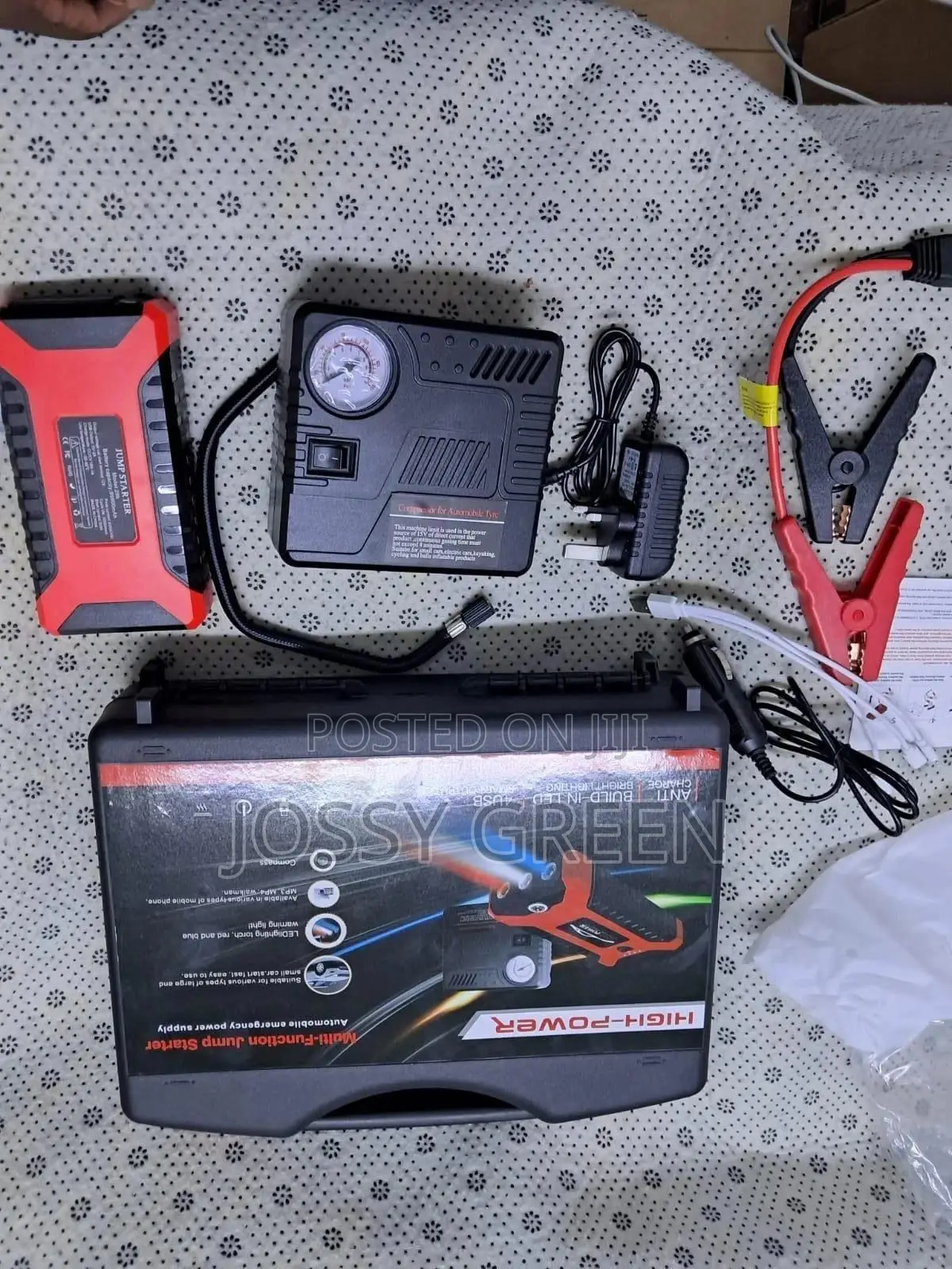 Portable Auto Jump Starter Kit With Smart Safety Clamp