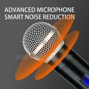 Professional 4-Channel Dual Handheld Uhf Wireless Karaoke Microphone