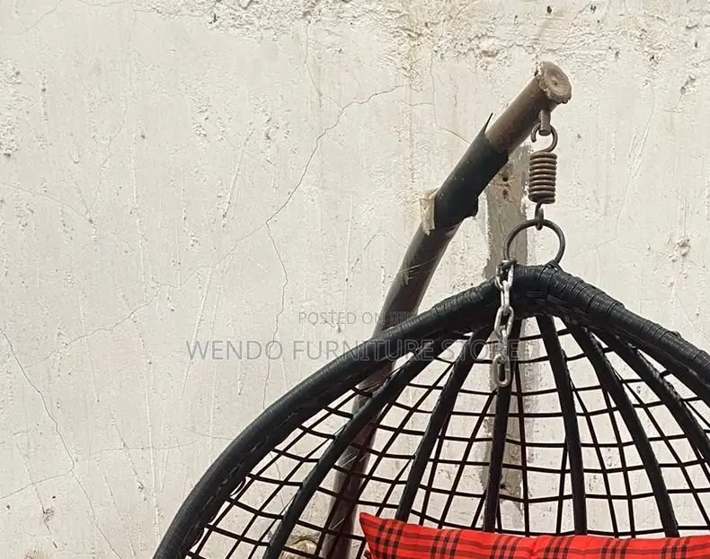 Home Chairs; Rattan Hammock Seat With Round Tuffed Backrest