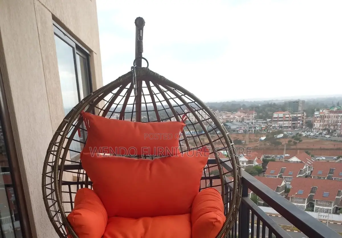 Home Chairs; Rattan Hammock Seat With Round Tuffed Backrest