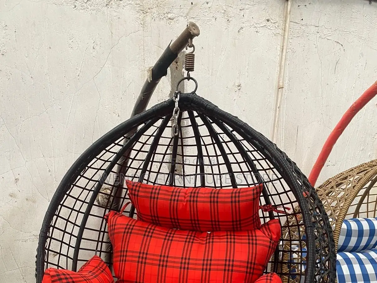 Home Chairs; Rattan Hammock Seat With Round Tuffed Backrest