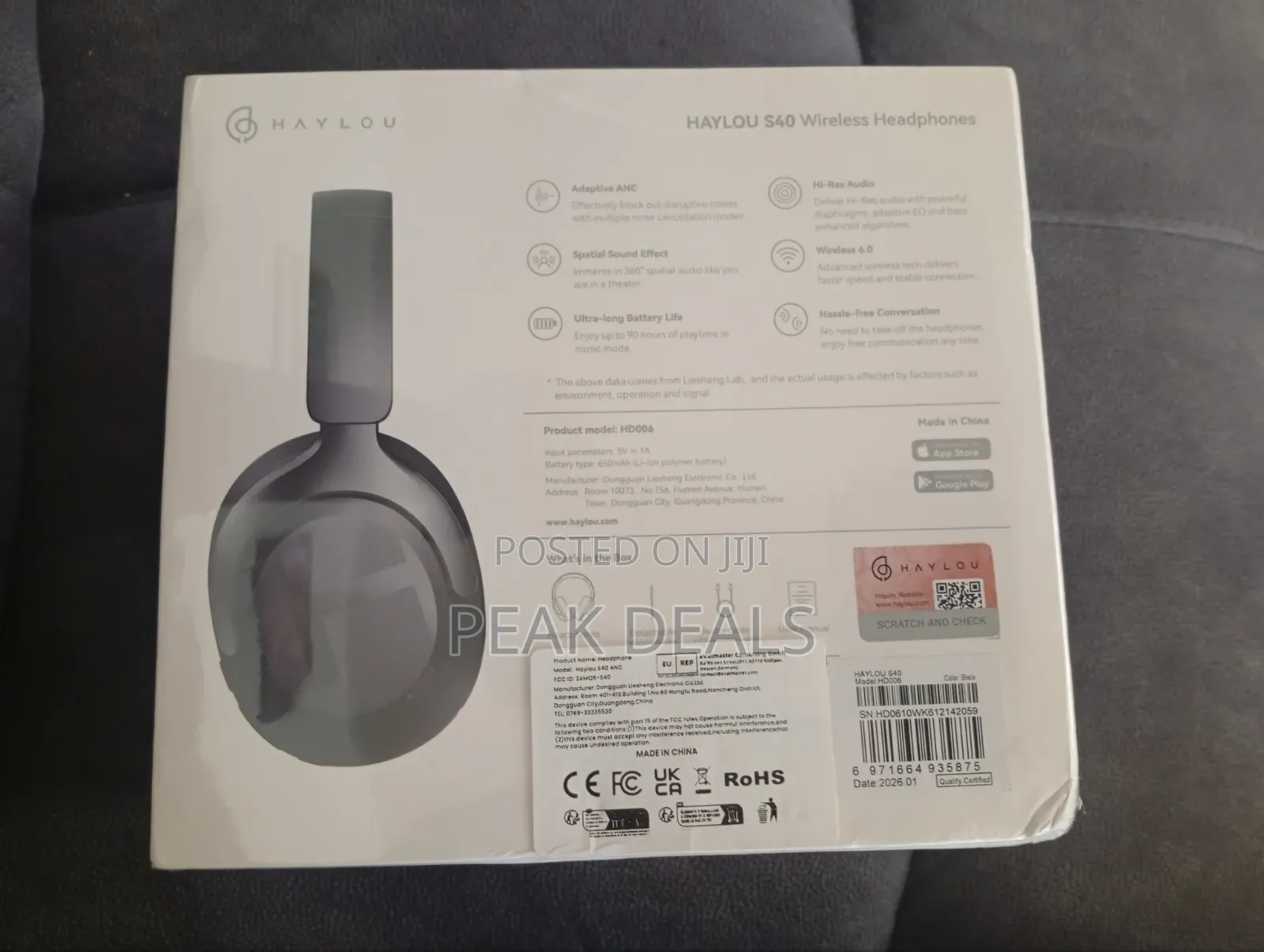 Haylou S40 Anc Wireless Headphones - Brand New