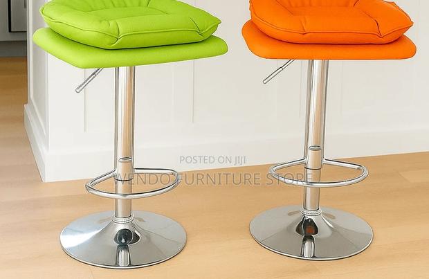 Barstools; Leather Reclining Height Swivel Kitchen Barstools - thumbnail 9