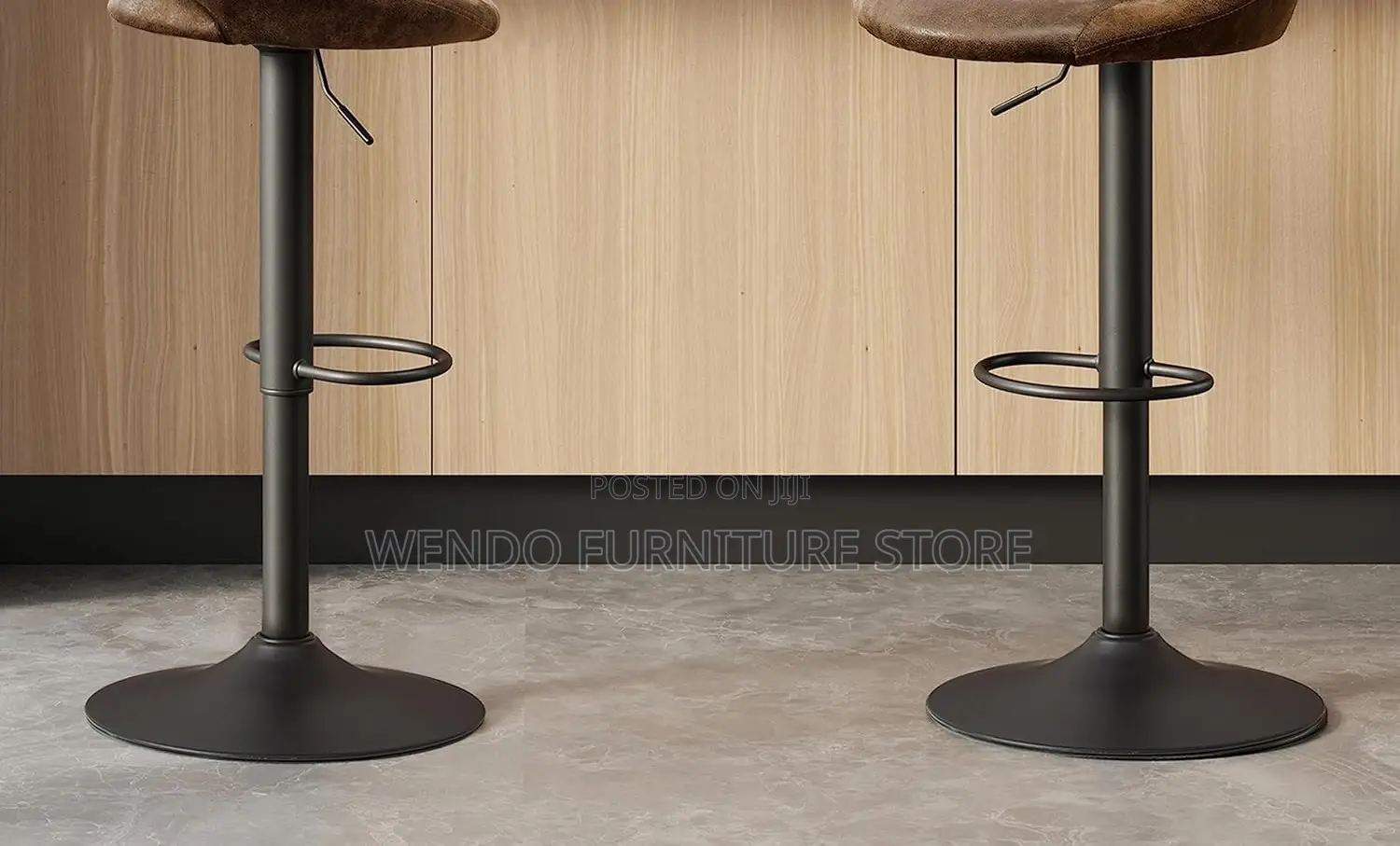 Barstools; Leather Reclining Height Swivel Kitchen Barstools