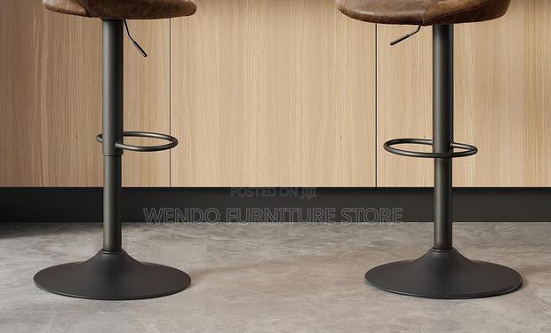 Barstools; Leather Reclining Height Swivel Kitchen Barstools - thumbnail 10