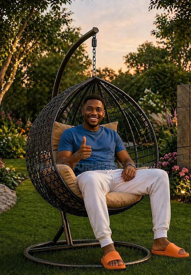 Home Chairs; Leather Rattan Home Hammock Seat - thumbnail 6