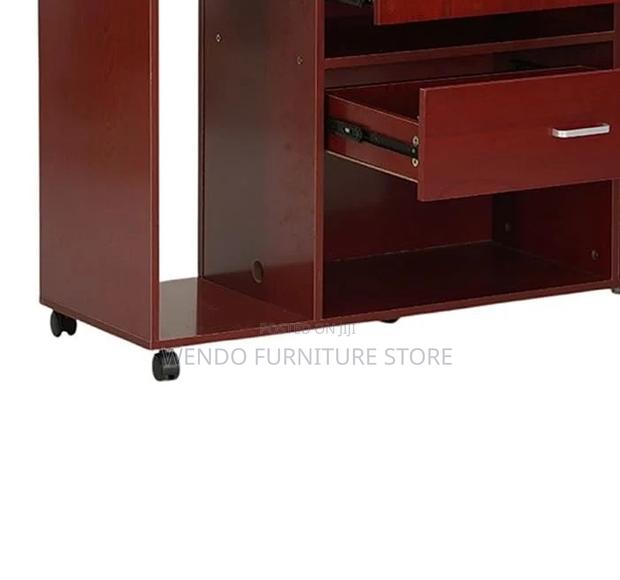 Office Desk; 1.8 Meters Mahogany Spacious Top Desk With L Shape - thumbnail 2