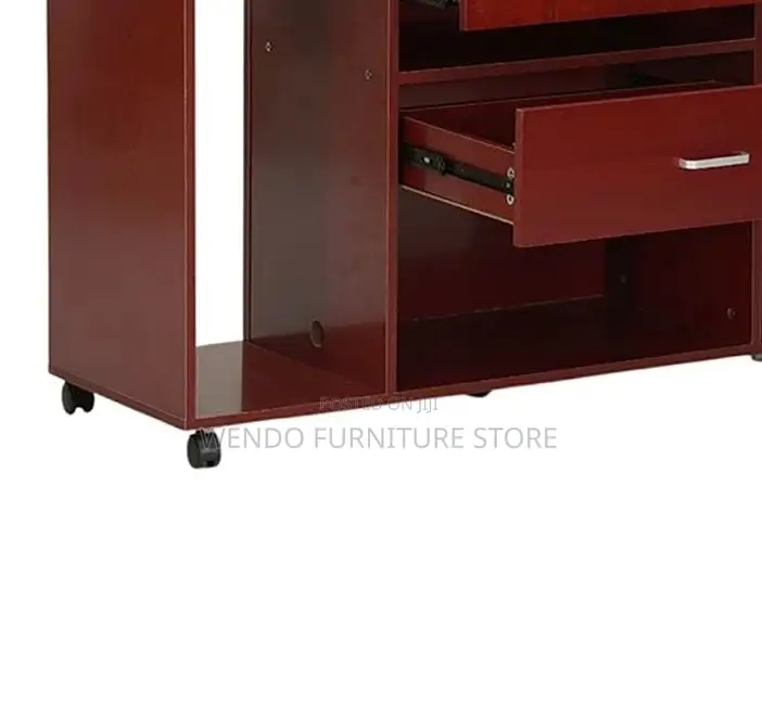 Office Desk; 1.8 Meters Mahogany Spacious Top Desk With L Shape