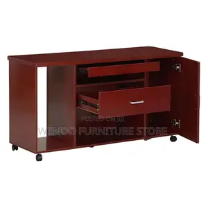 Office Desk; 1.8 Meters Mahogany Spacious Top Desk With L Shape
