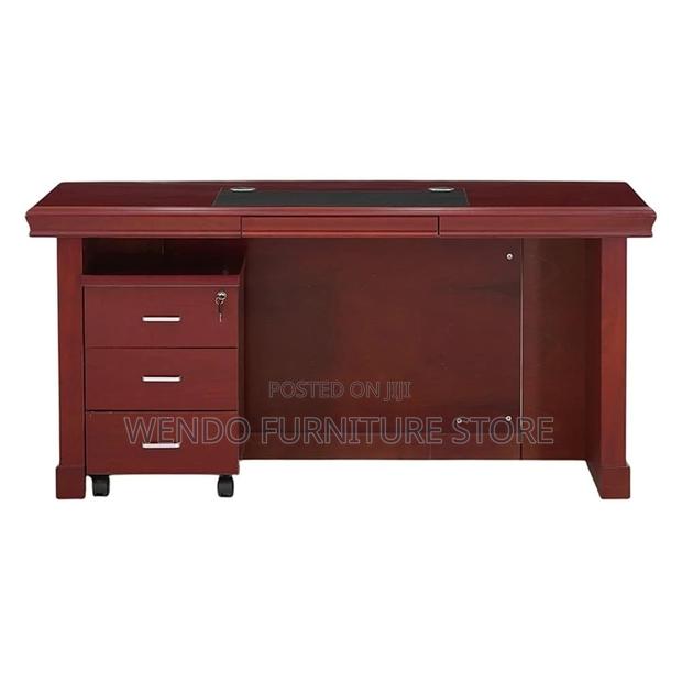 Office Desk; 1.8 Meters Mahogany Spacious Top Desk With L Shape - thumbnail 6
