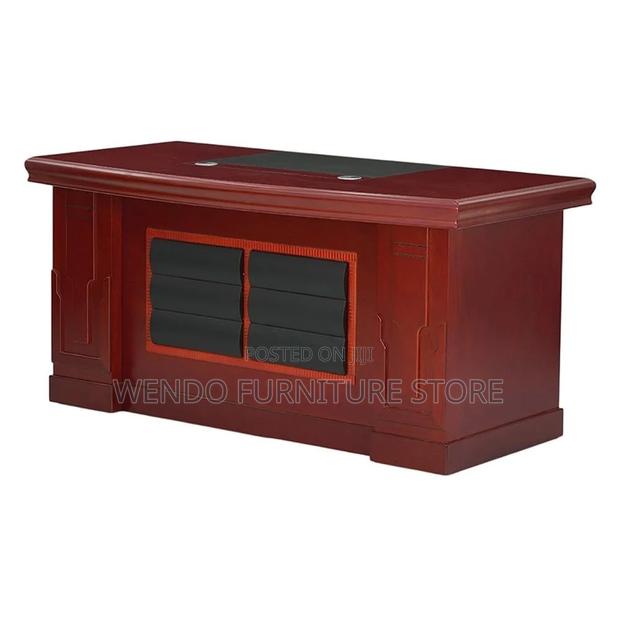 Office Desk; 1.8 Meters Mahogany Spacious Top Desk With L Shape - thumbnail 12