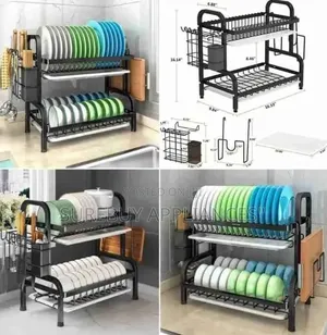 Heavy Duty 2 Layer Kitchen Dish Drying Rack