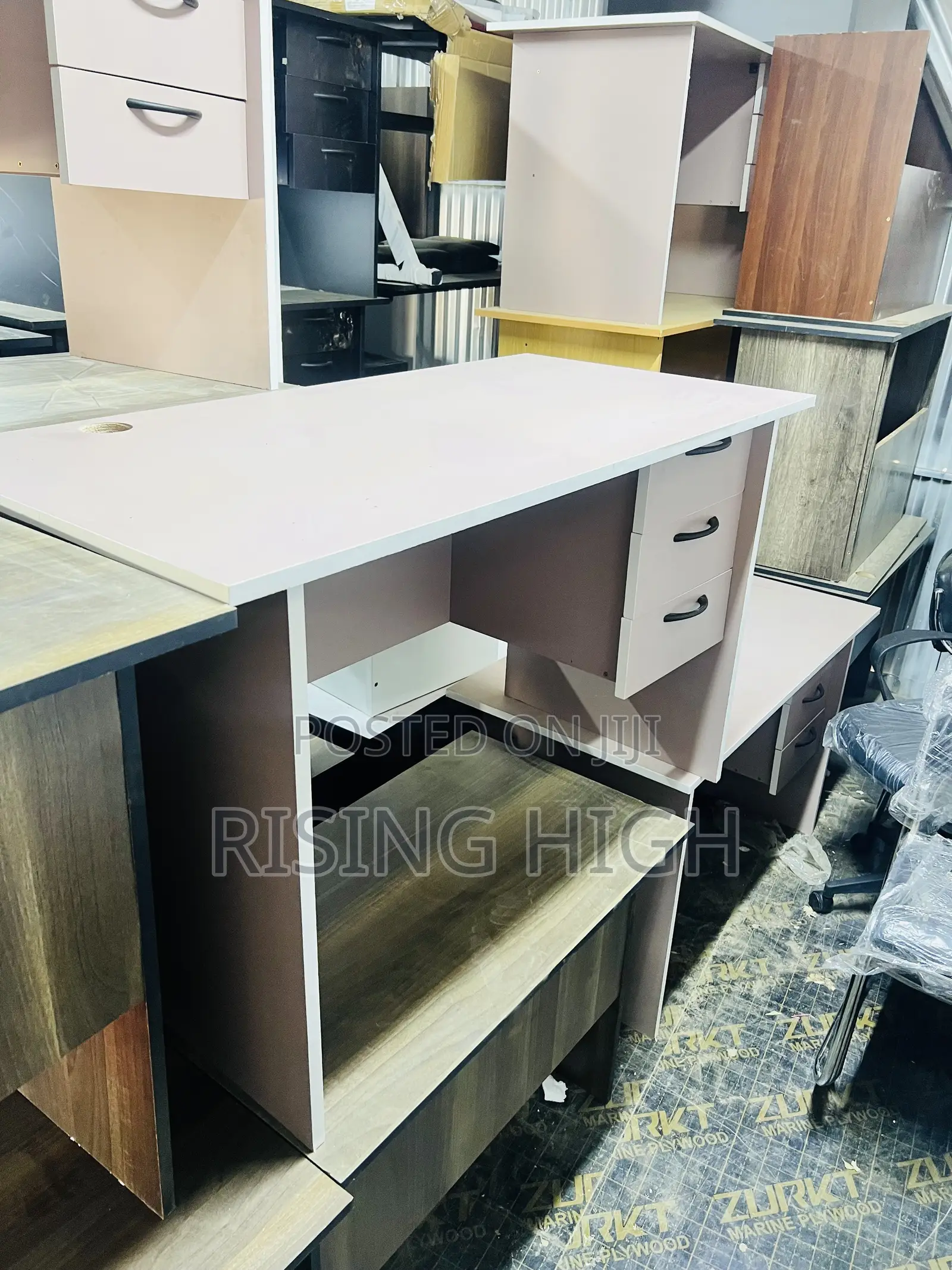 Baby Pink Office Desk